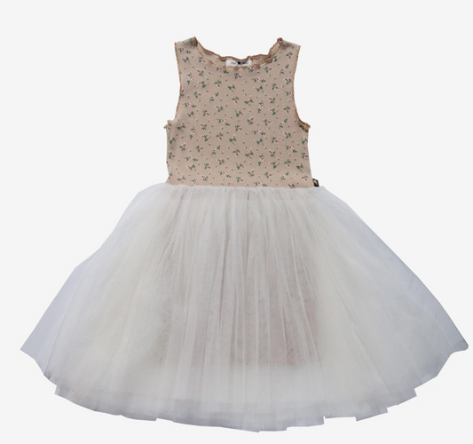 Petite Hailey Vintage Flower Tutu Dress