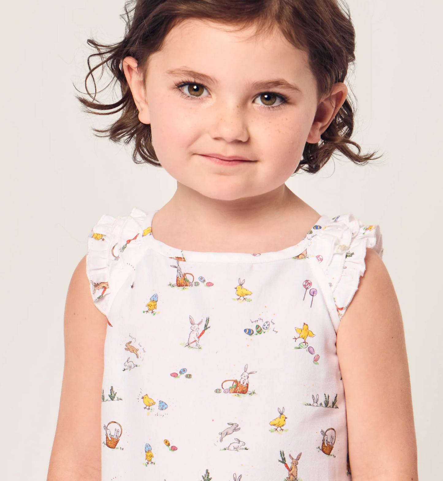 Petite Plume Girl's Twill Ameline Nightgown in Easter Frolic