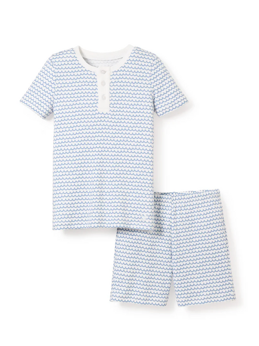 Petite Plume Kids Pima Short Set in La Mer