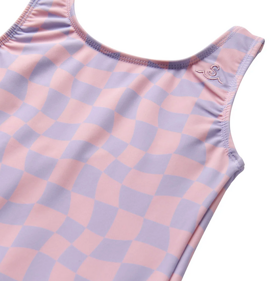 Seaesta Surf Wavy Checks Swimsuit - Lavender