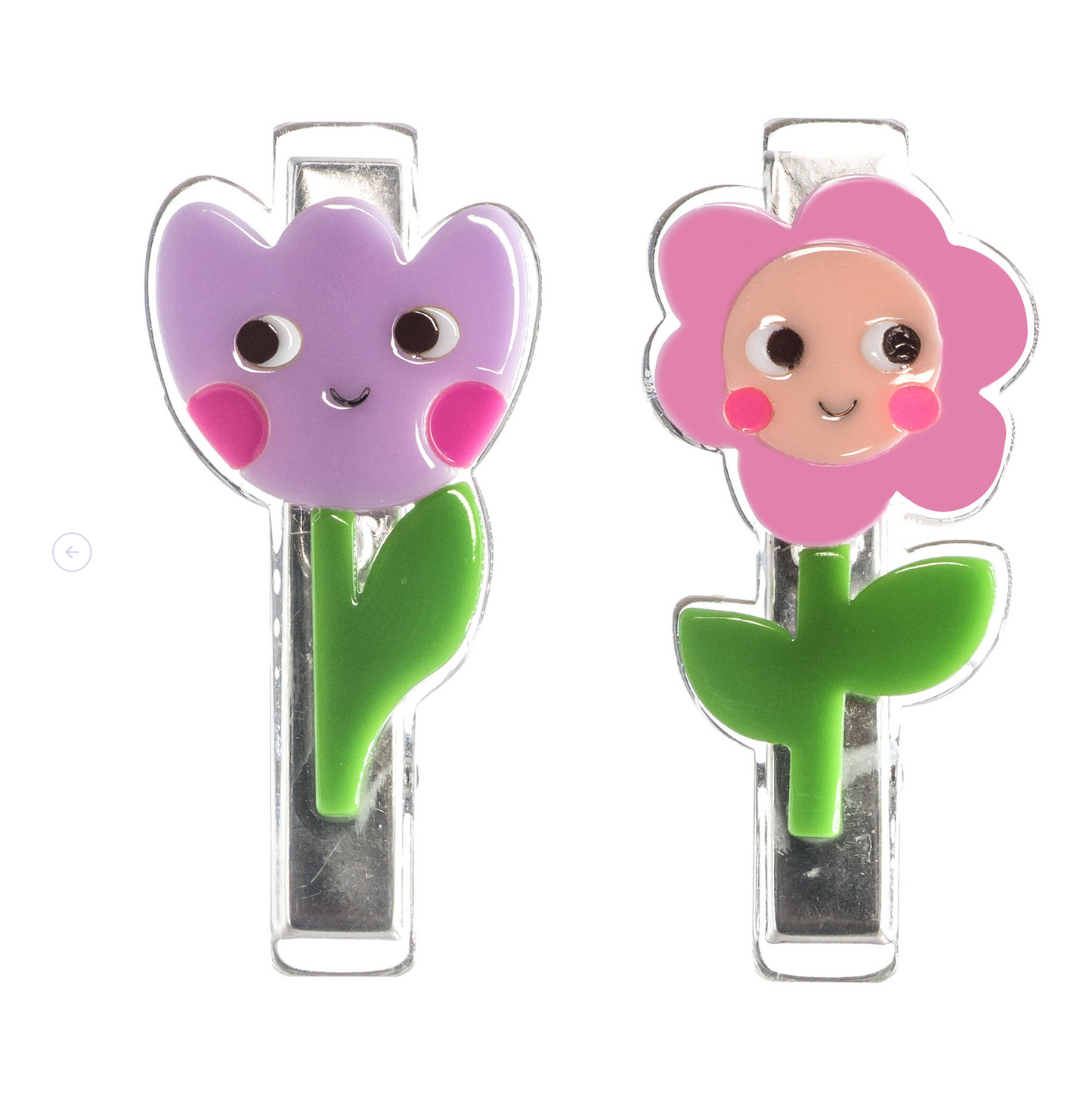 Lilies & Roses Pink Purple Flower Hair Clips