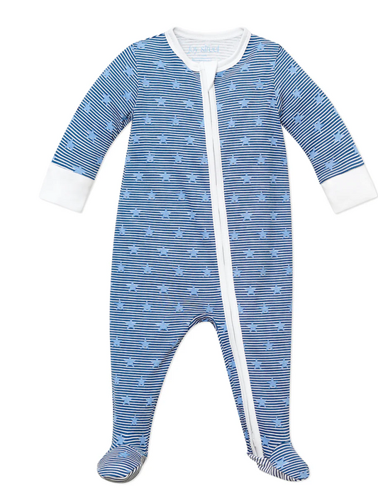 Joy Street Stars & Stripes Zip Onesie