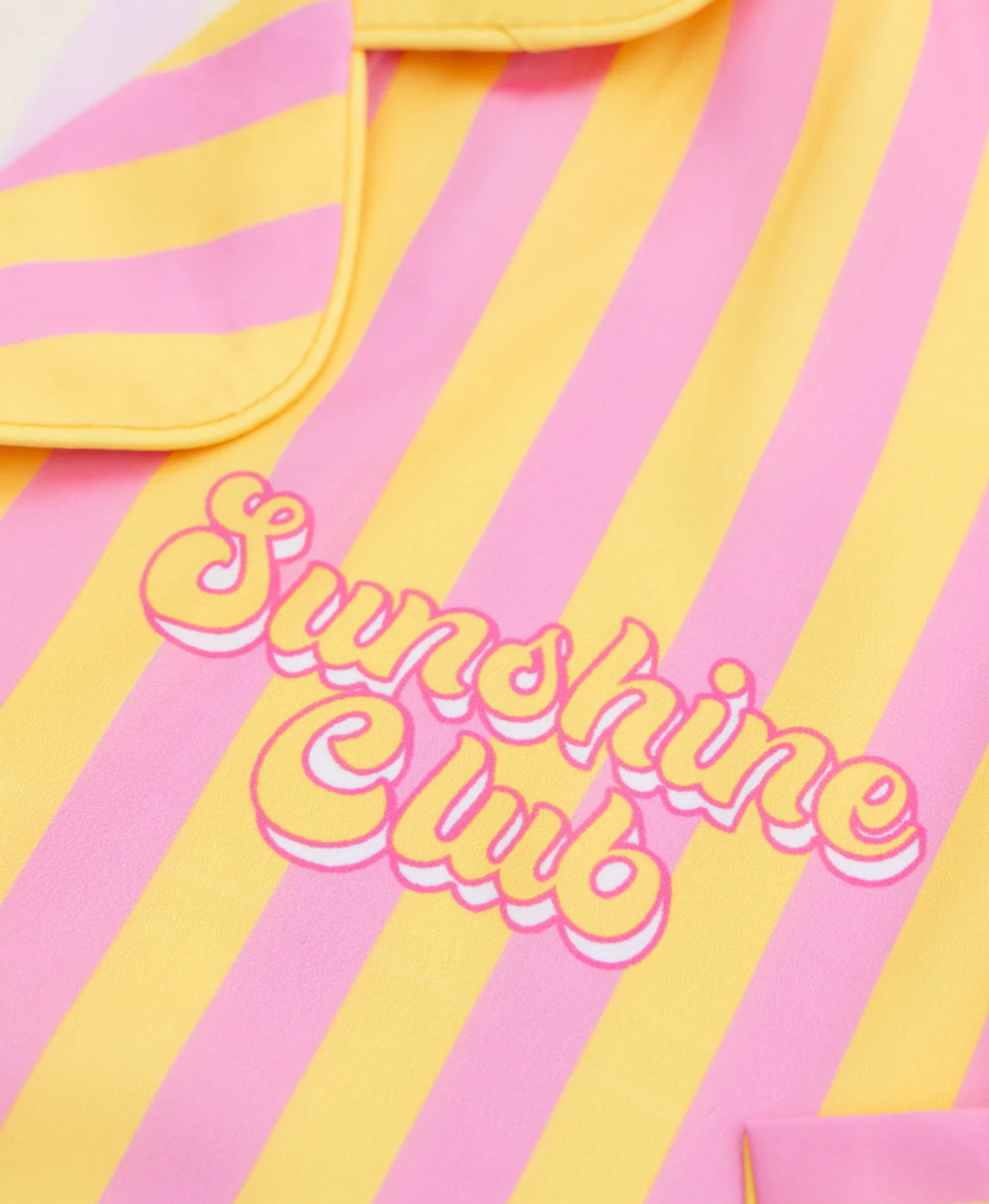 Sunshine Society Silky Short Sleeve Short Pajama Set