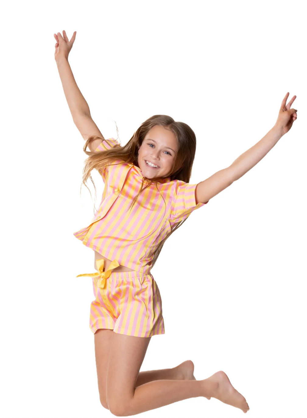 Sunshine Society Silky Short Sleeve Short Pajama Set