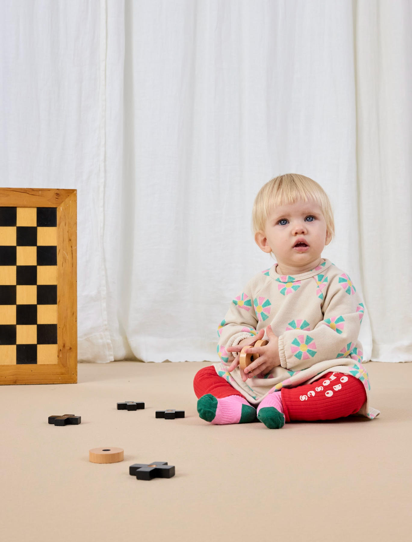 Bobo Choses Kaleidoscope All Over Dress - Off White