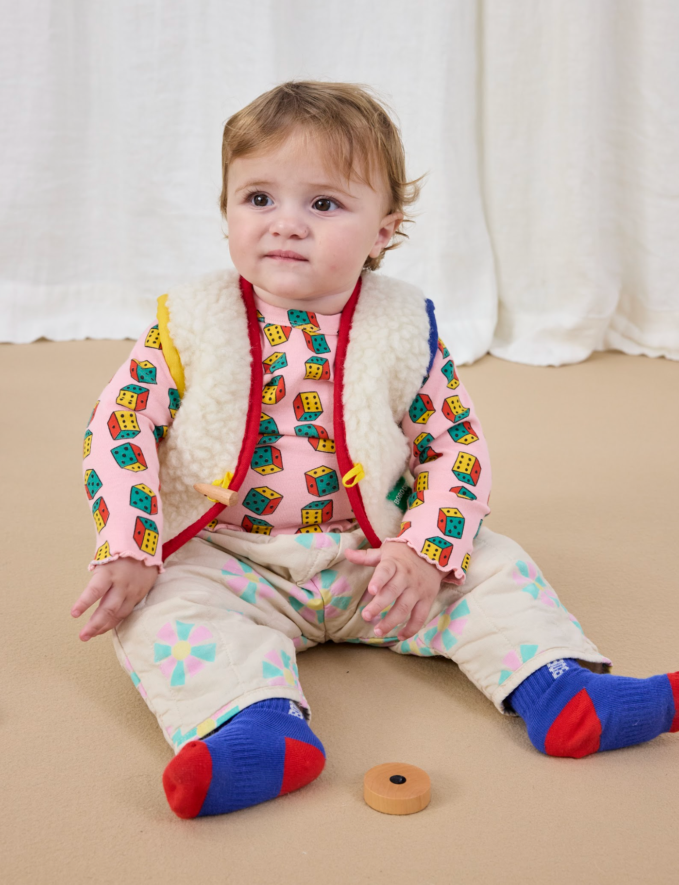 Bobo Choses Kaleidoscope All Over Quilted Pants - White