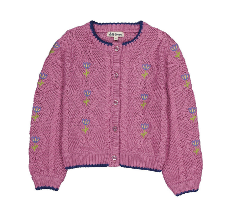 Hello Simone Lison Cardigan Cable Knit - Lilac