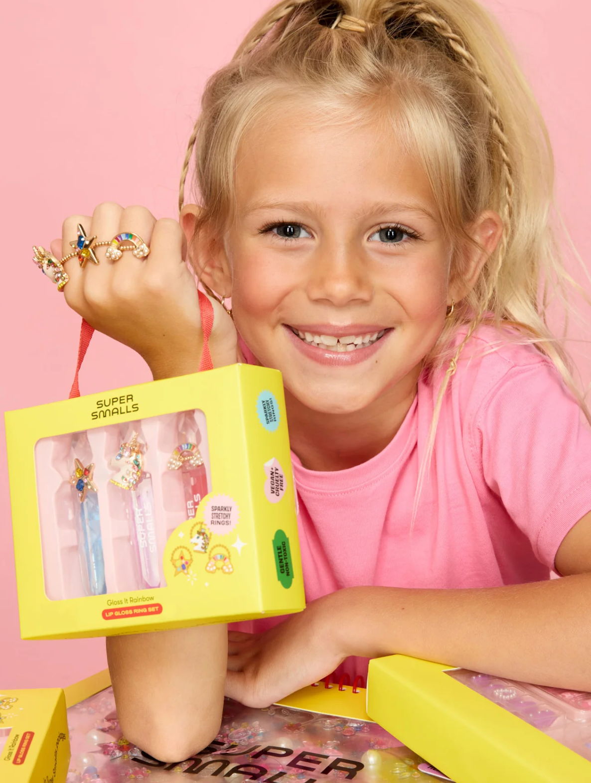 Super Smalls Gloss It Rainbow Lip Gloss Ring Set