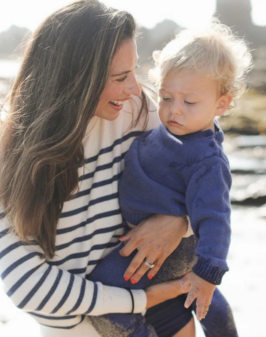 Minnow Woman's Breton Stripe Knit Sweater