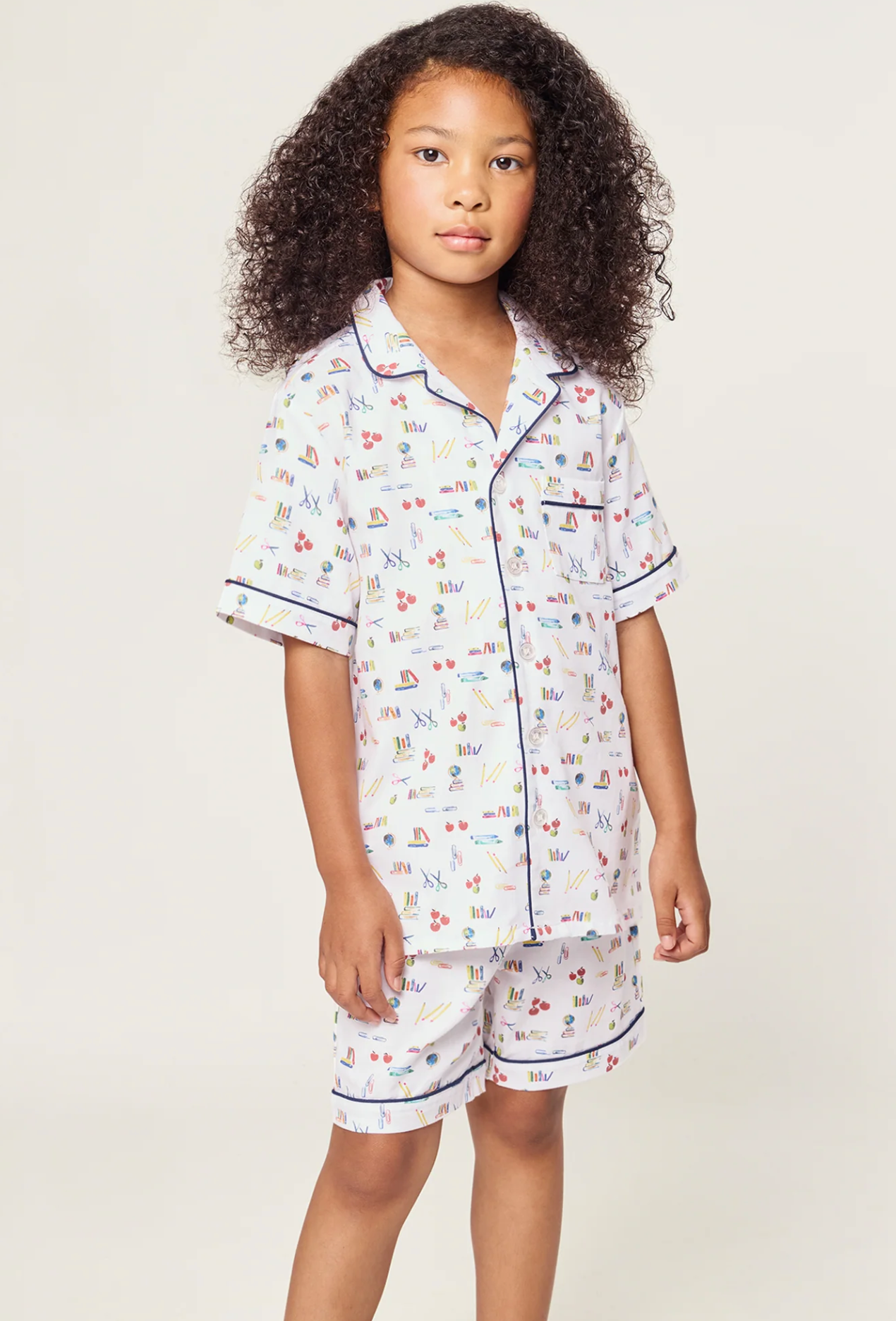 Petite Plume Kid's Twill Short Set in Literary Lessons