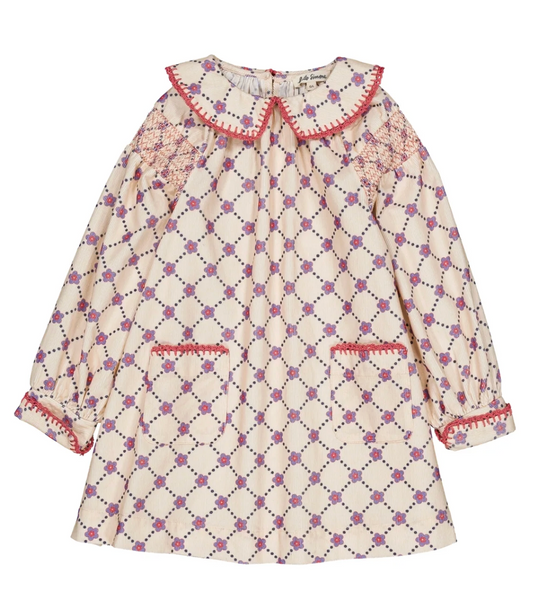 Hello Simone Martha Dress Floral Check