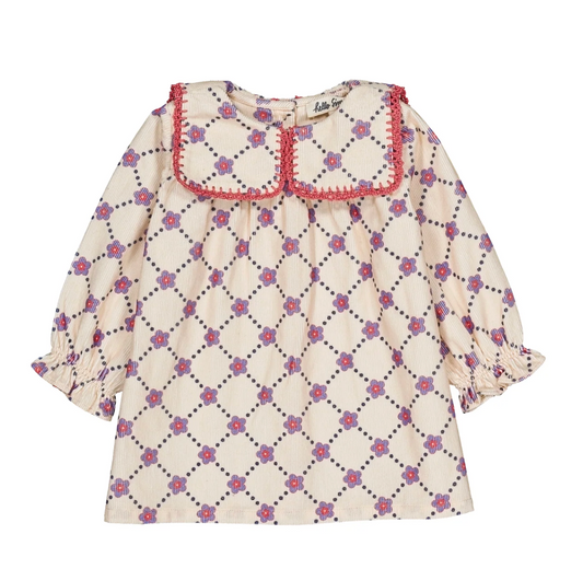Hello Simone Pralinette Baby Dress Floral Check
