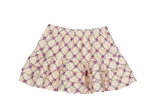 Hello Simone Lea Skirt Floral Check Corduroy