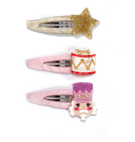 Lilies & Roses Star Nutcracker Drum Snap Clips