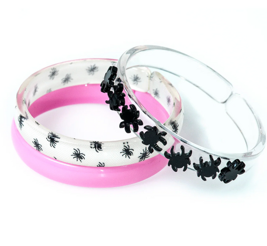 Lilies & Roses Black Spider Bangles
