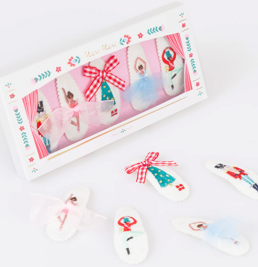 Meri Meri Embroidered Christmas Nutcracker Hair Clips