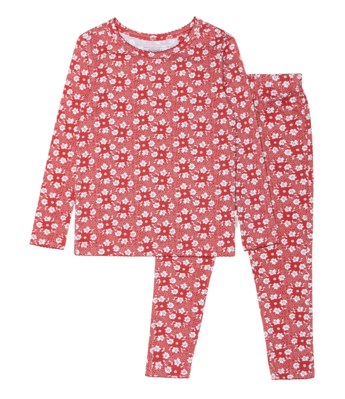 Minnow Girls Holiday Bloom Pima Pajama Set