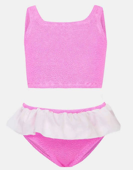 Hunza G Kids Olive Bikini - Bubblegum