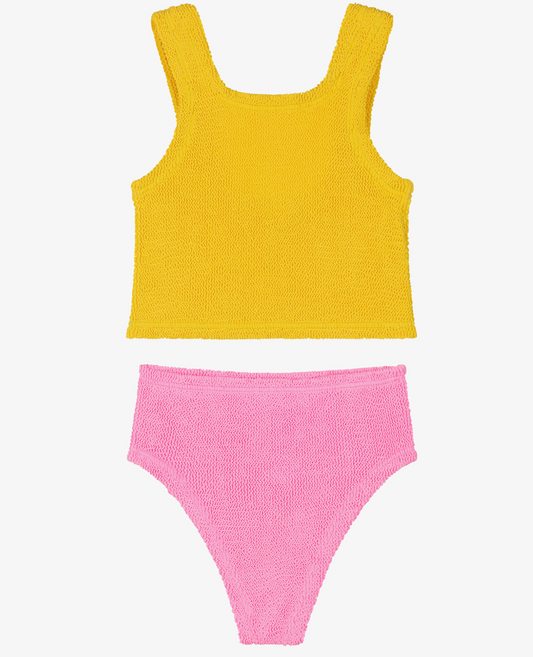 Hunza G Kids Duo Lyra Bikini - Sunflower & Bubblegum