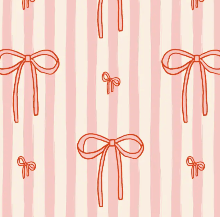 Polished Prints - Striped Bow, bamboo baby sleeper