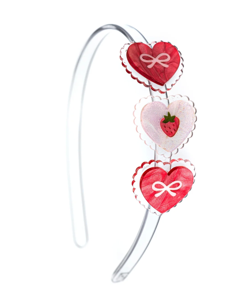 Lilies & Roses Sweetheart Strawberry Shimmer Headband