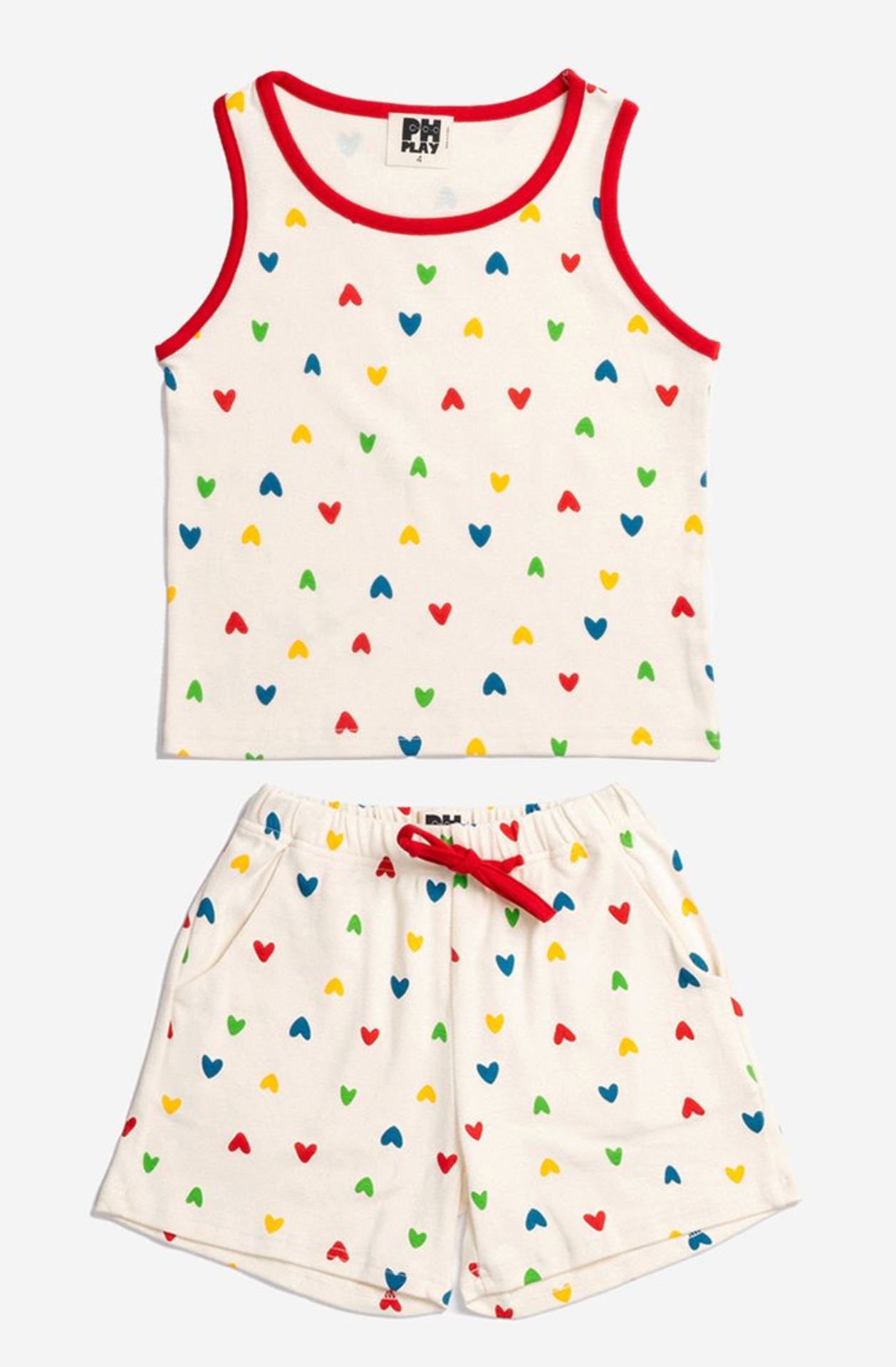 Petite Hailey Rainbow Hearts Terry Set