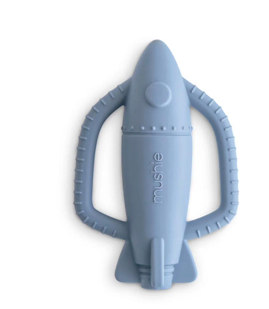 Mushie Rocket Rattle Teether