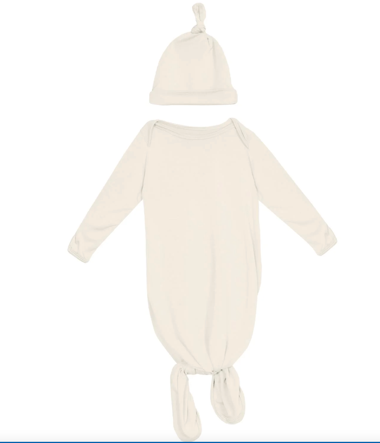Kickee Pants Knotted Layette Gown & Hat