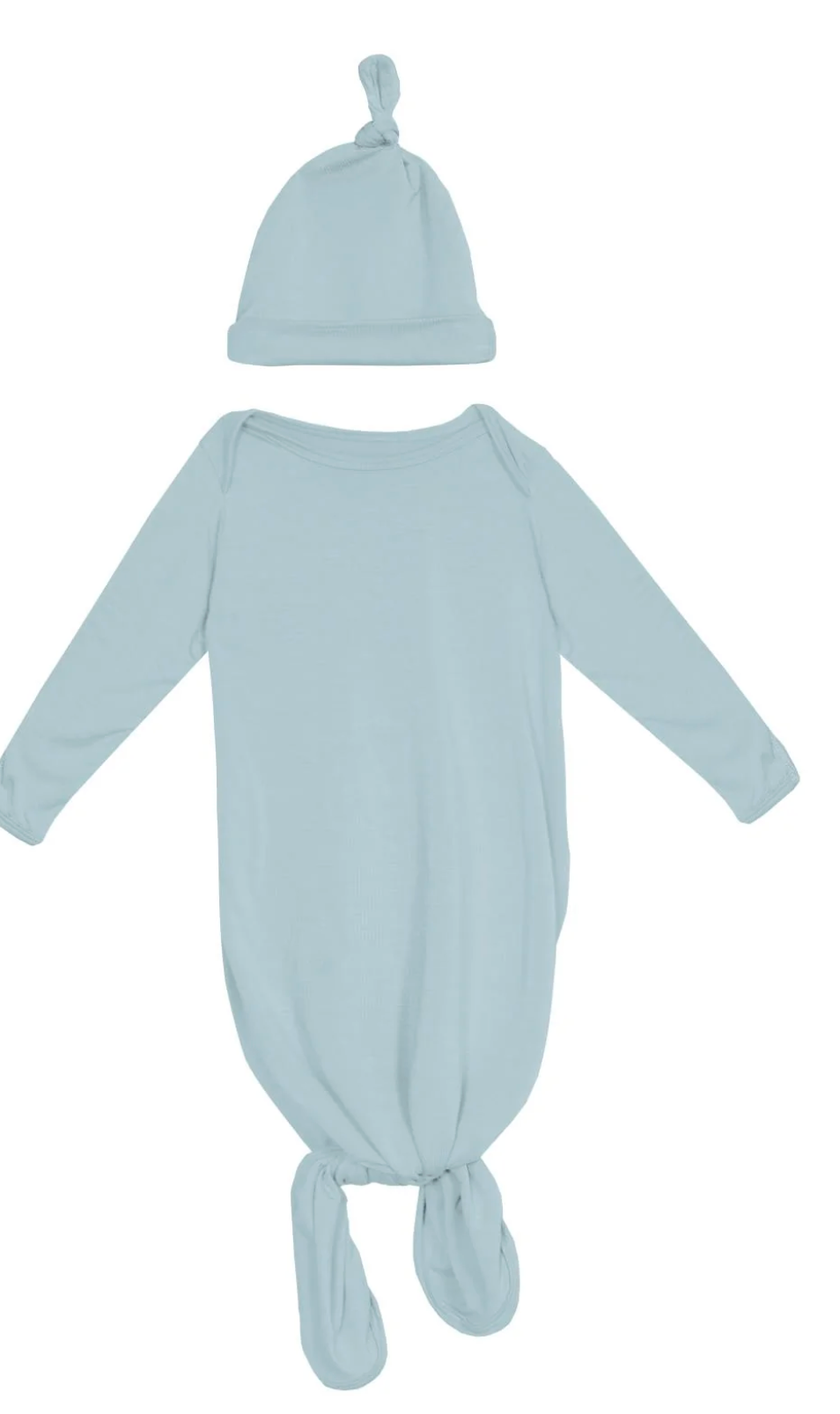 Kickee Pants Knotted Layette Gown & Hat