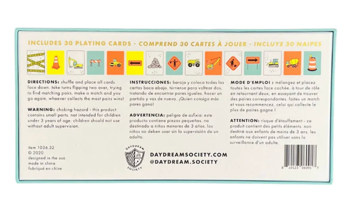 Jollity & Co Under Construction Memory Game