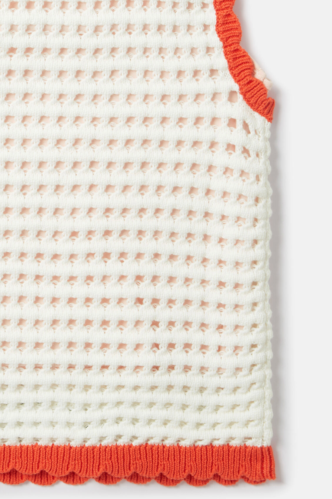Stella McCartney Girls Crochet Sleeveless Top with Flowers Details