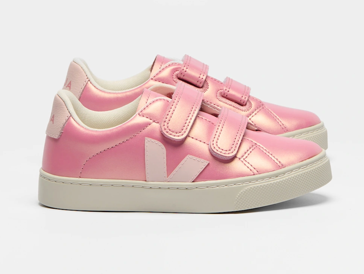 Veja Small Esplar Leather Glimmer Petal