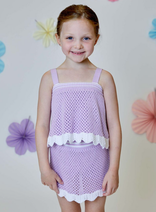 Design History Laughing Lilac Knit Tank for Girls