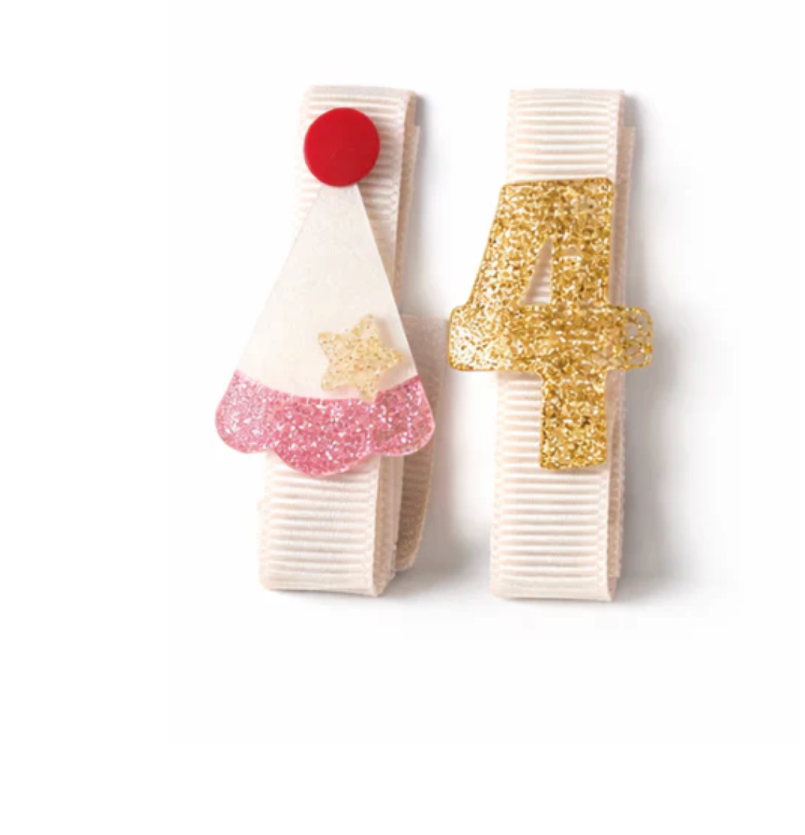 Lilies & Roses Party Hat and Number Hair Clips