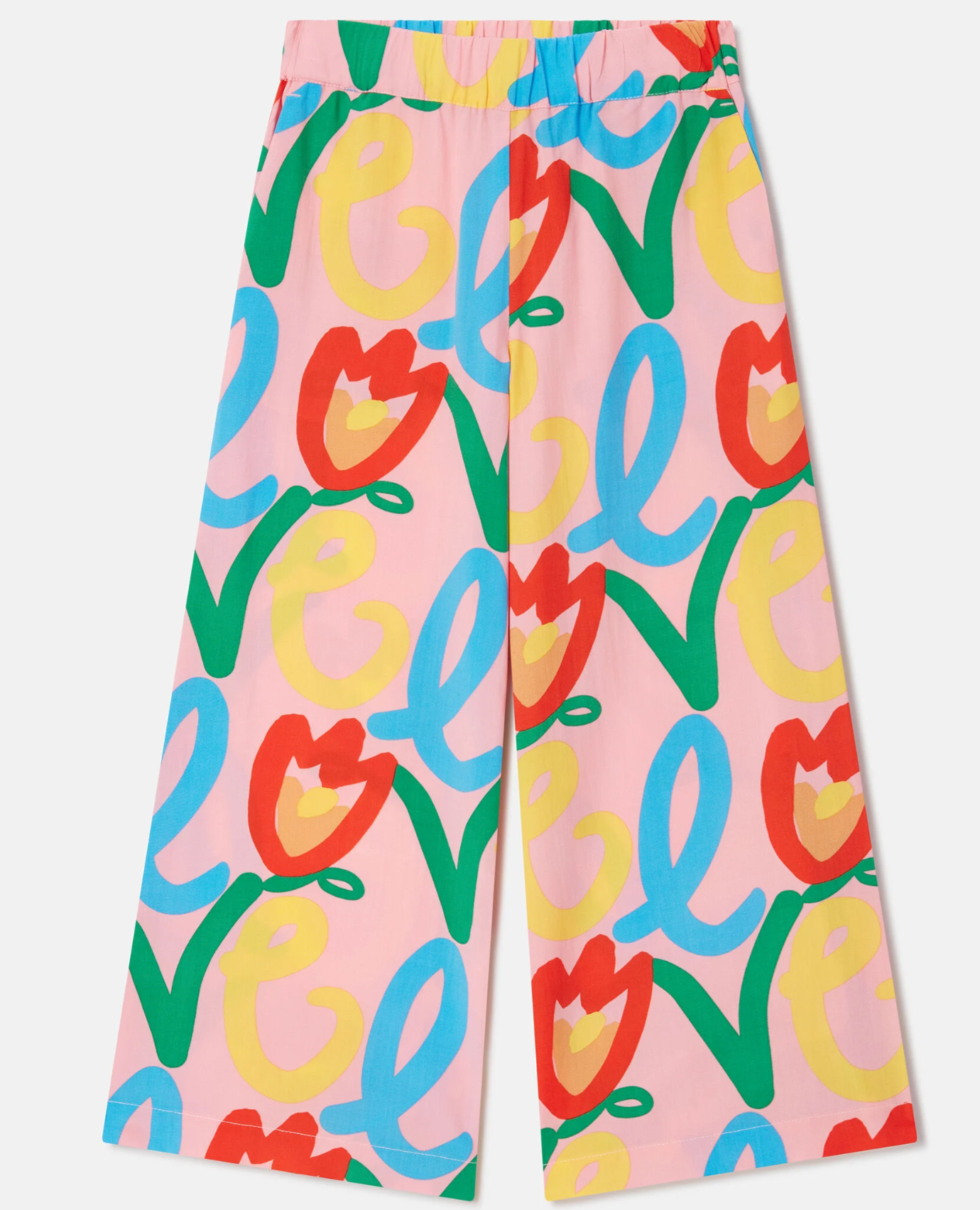 Stella McCartney Kids Girl Love Print Pants Pink