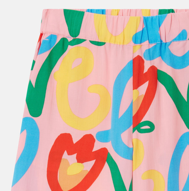Stella McCartney Kids Girl Love Print Pants Pink