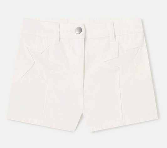 Stella McCartney Kids Girl Denim Shorts White