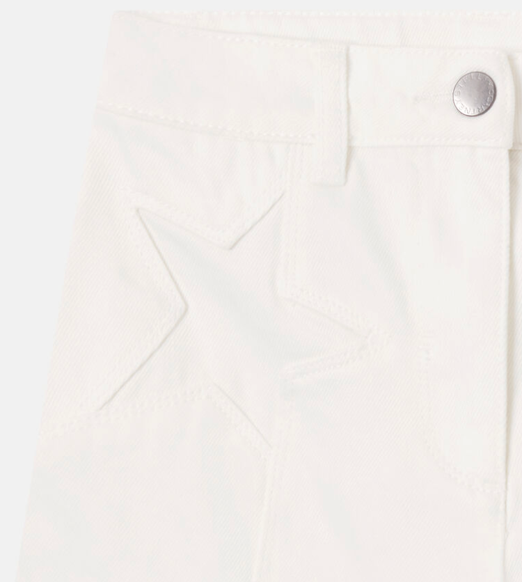 Stella McCartney Kids Girl Denim Shorts White