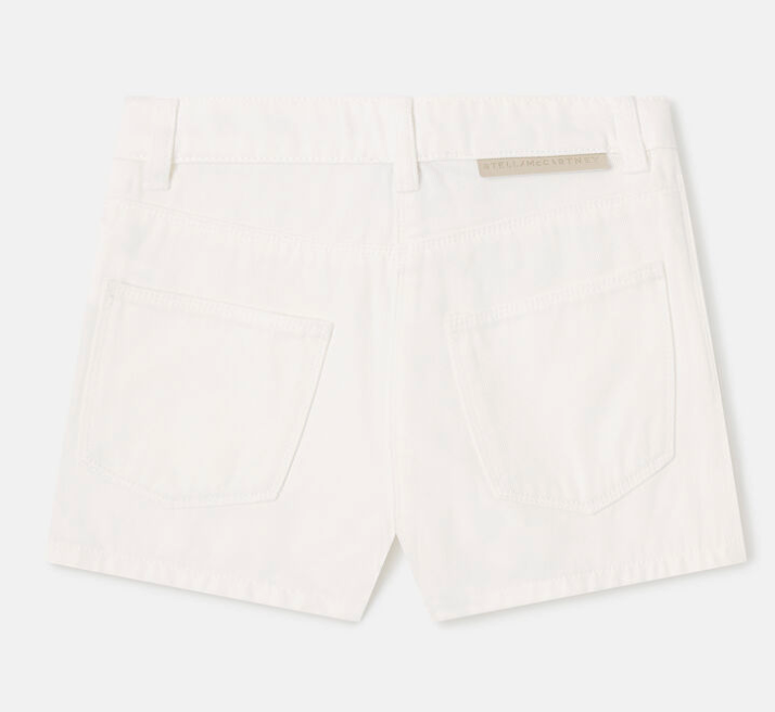 Stella McCartney Kids Girl Denim Shorts White