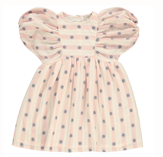 Bebe Organic Elwen Dress - Pink Petal Stripe