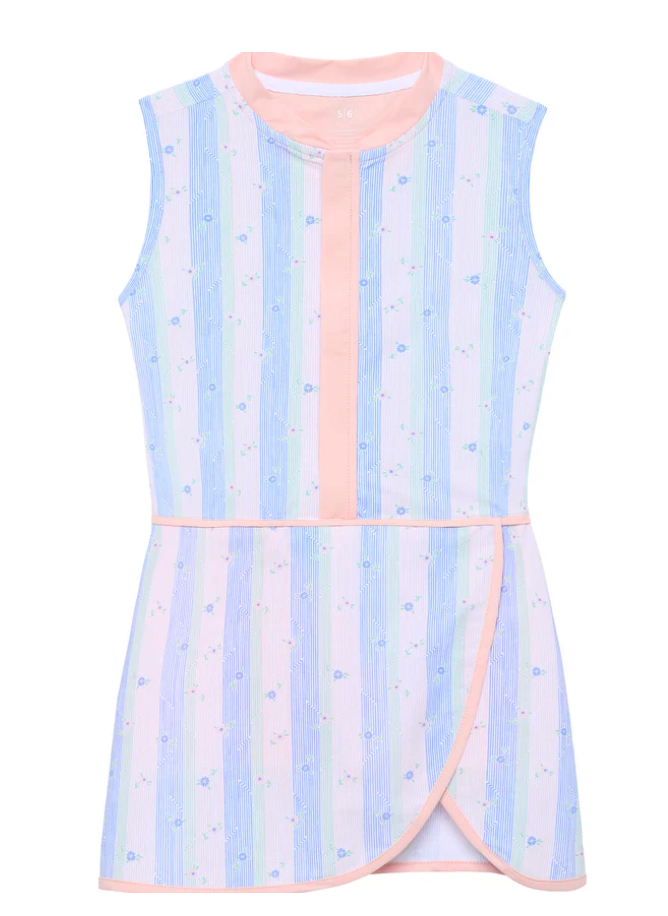 Courtside Kids Striped In Bloom Court Dress