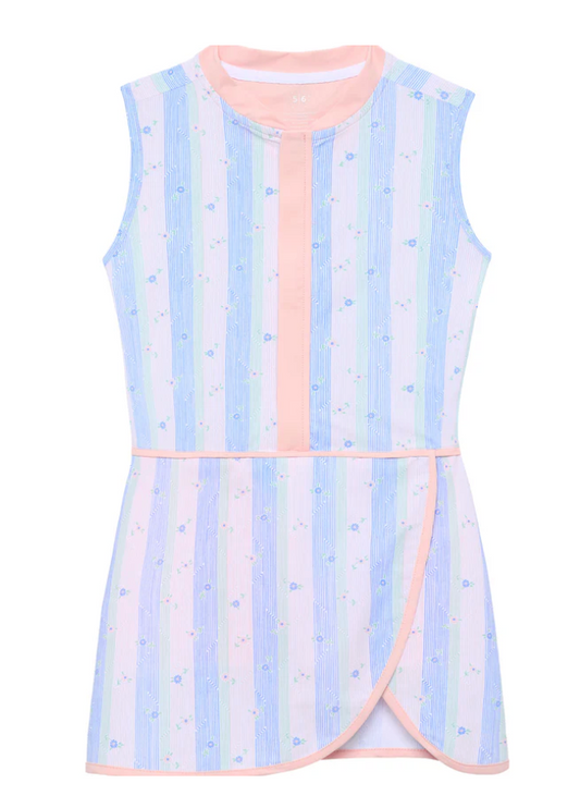 Courtside Kids Striped In Bloom Court Dress