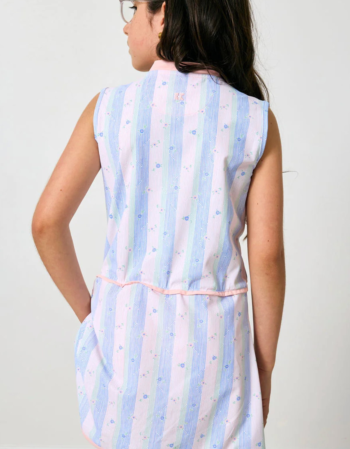 Courtside Kids Striped In Bloom Court Dress