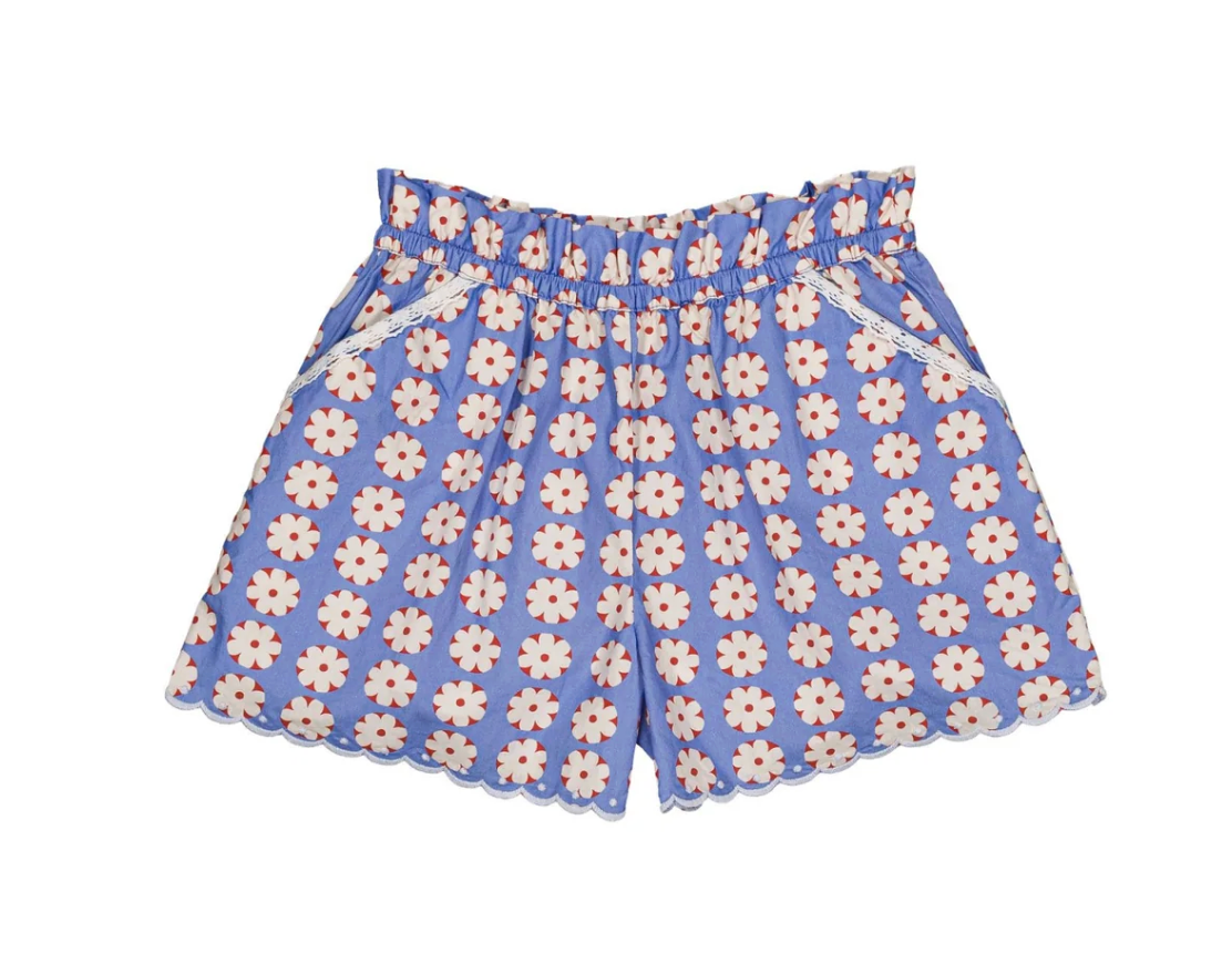 Hello Simone Ourson short Pomponette Blue