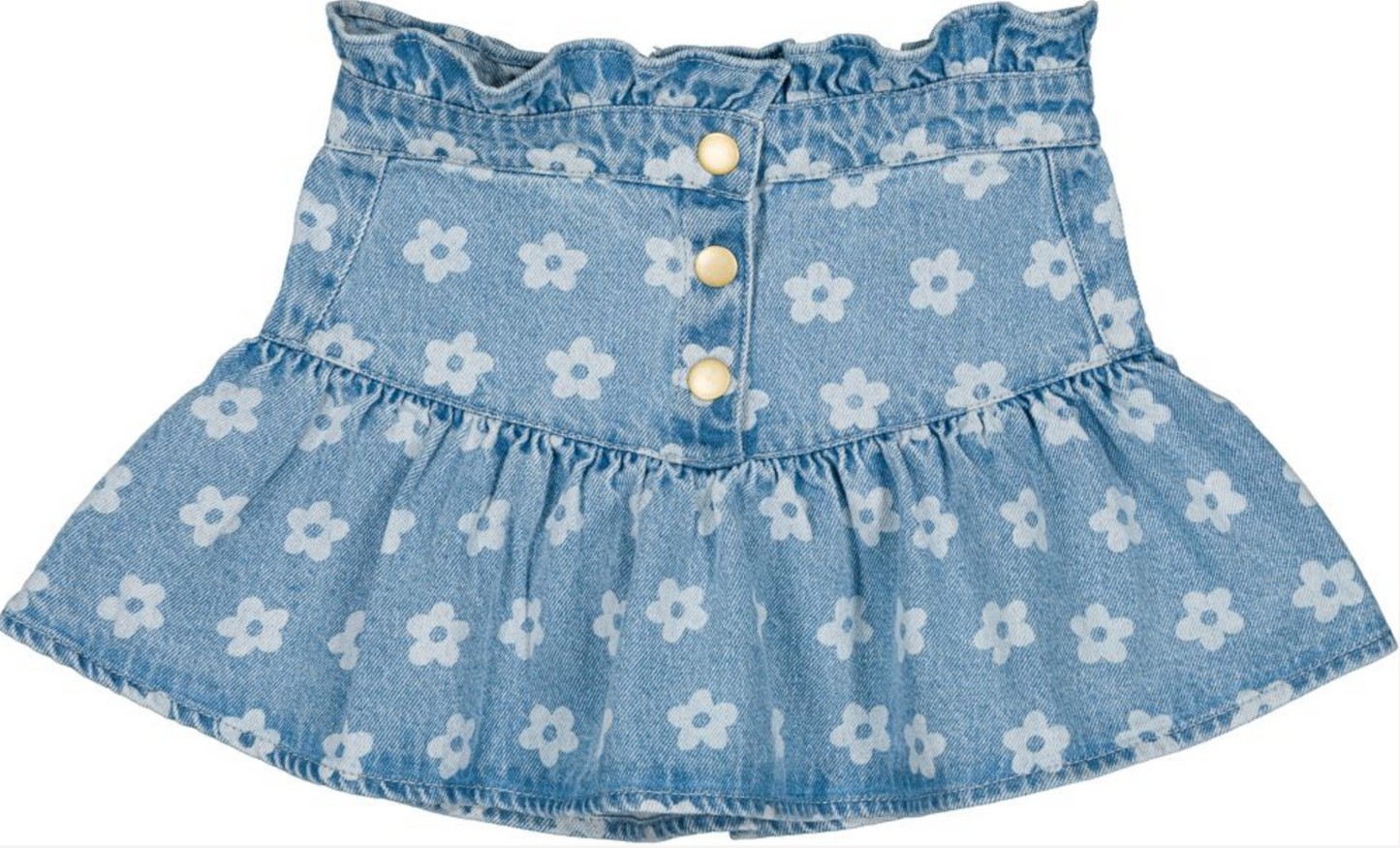 Louis Louise Skirt Pipeau Denim Flower