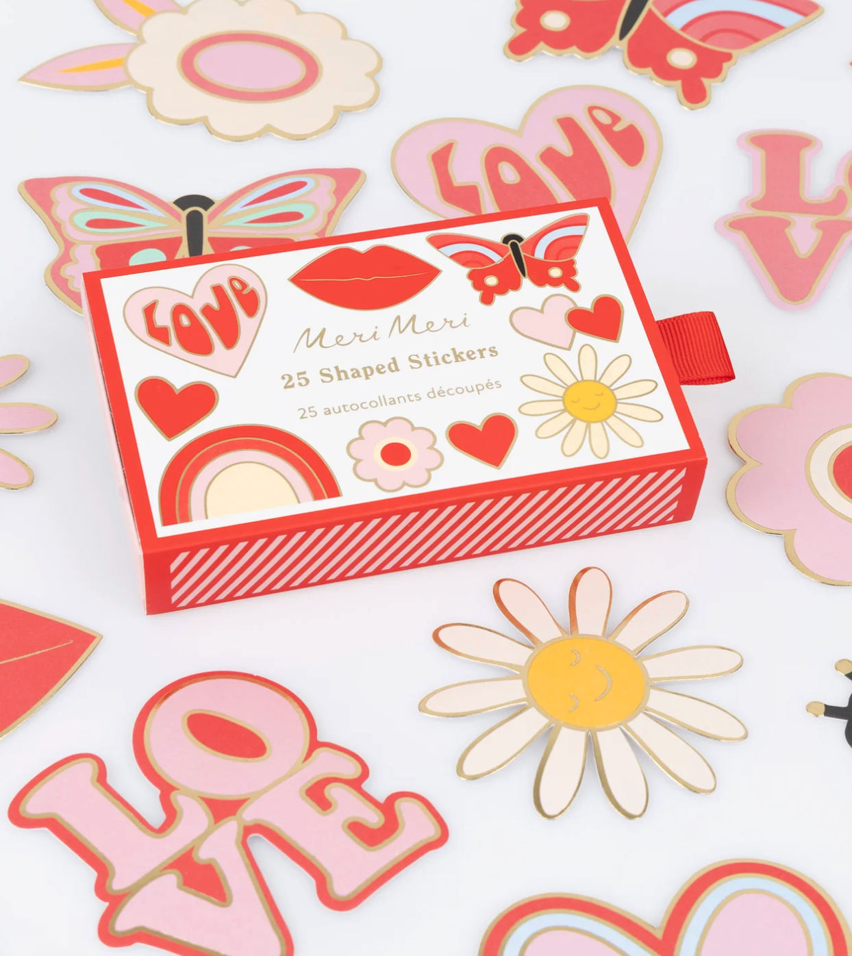 Meri Meri Groovy Love Shaped Stickers