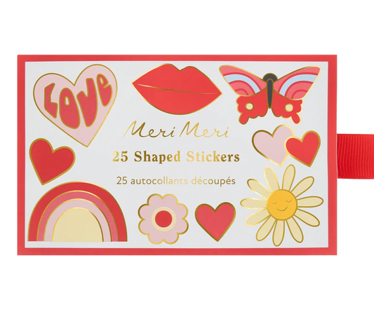 Meri Meri Groovy Love Shaped Stickers