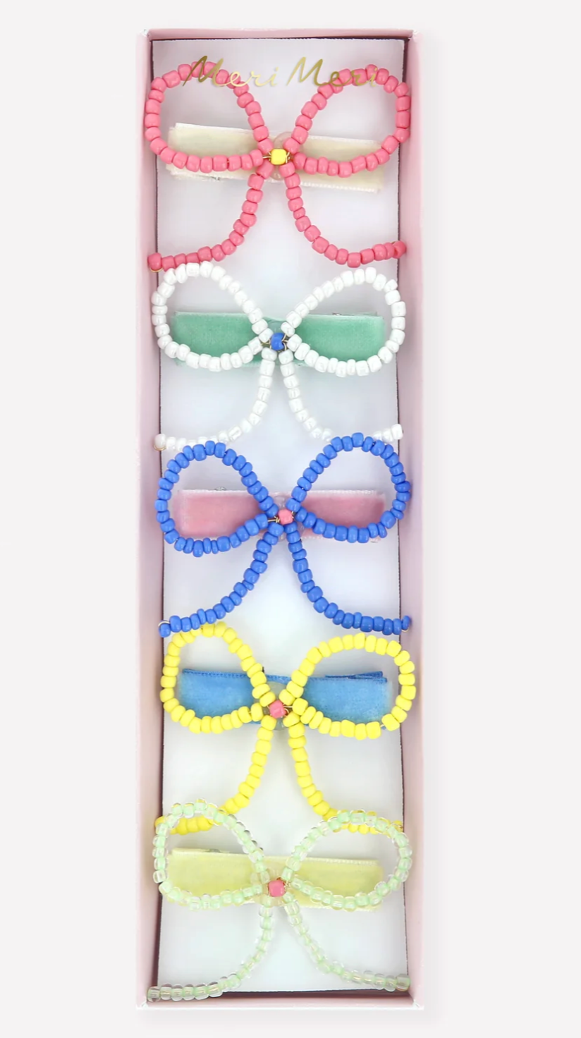 Meri Meri Beaded Bow Hair Clips