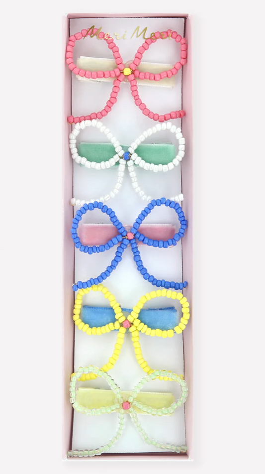 Meri Meri Beaded Bow Hair Clips