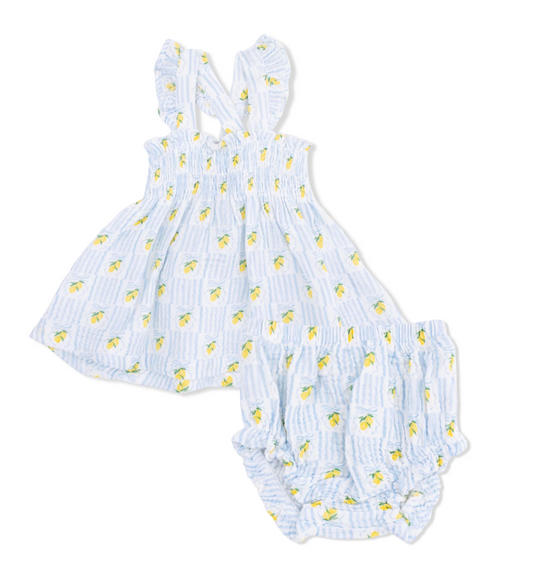 Angel Dear Smocked Top with Bloomer - Lovely Lemons